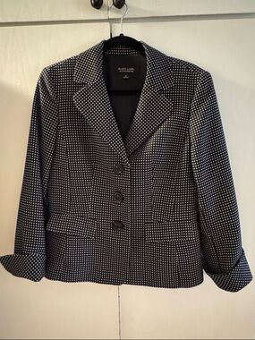 Evan Picone Black and White Polka Dot Blazer